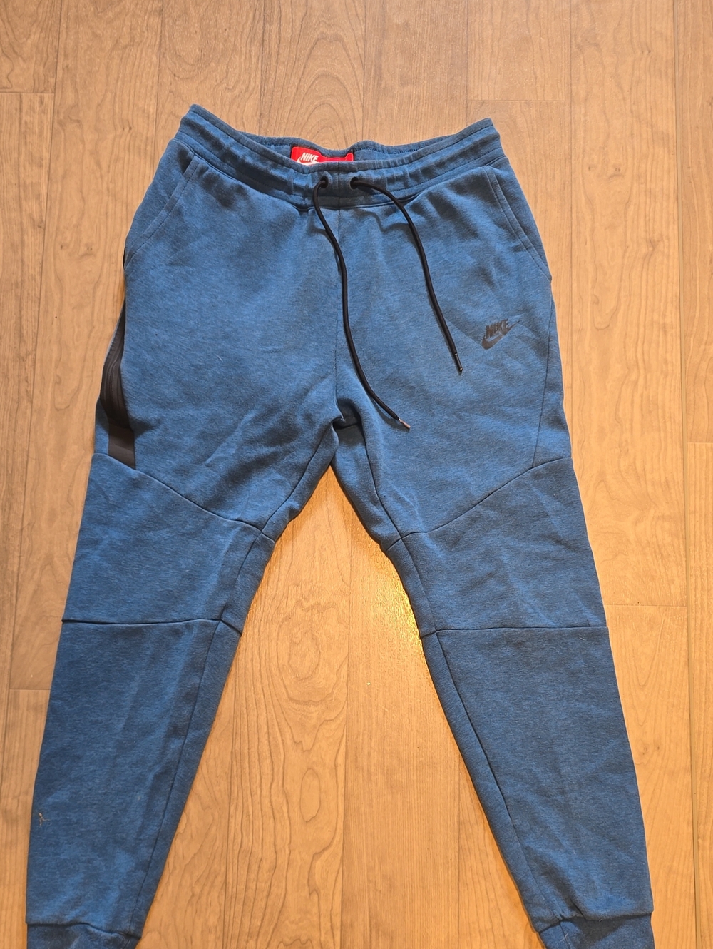 NikeTech Blue Heather Joggers with Black Accents